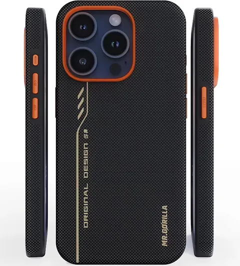 Blueo Fully Wrapped Aramid Fiber Case iPhone 16 Pro Max Orange