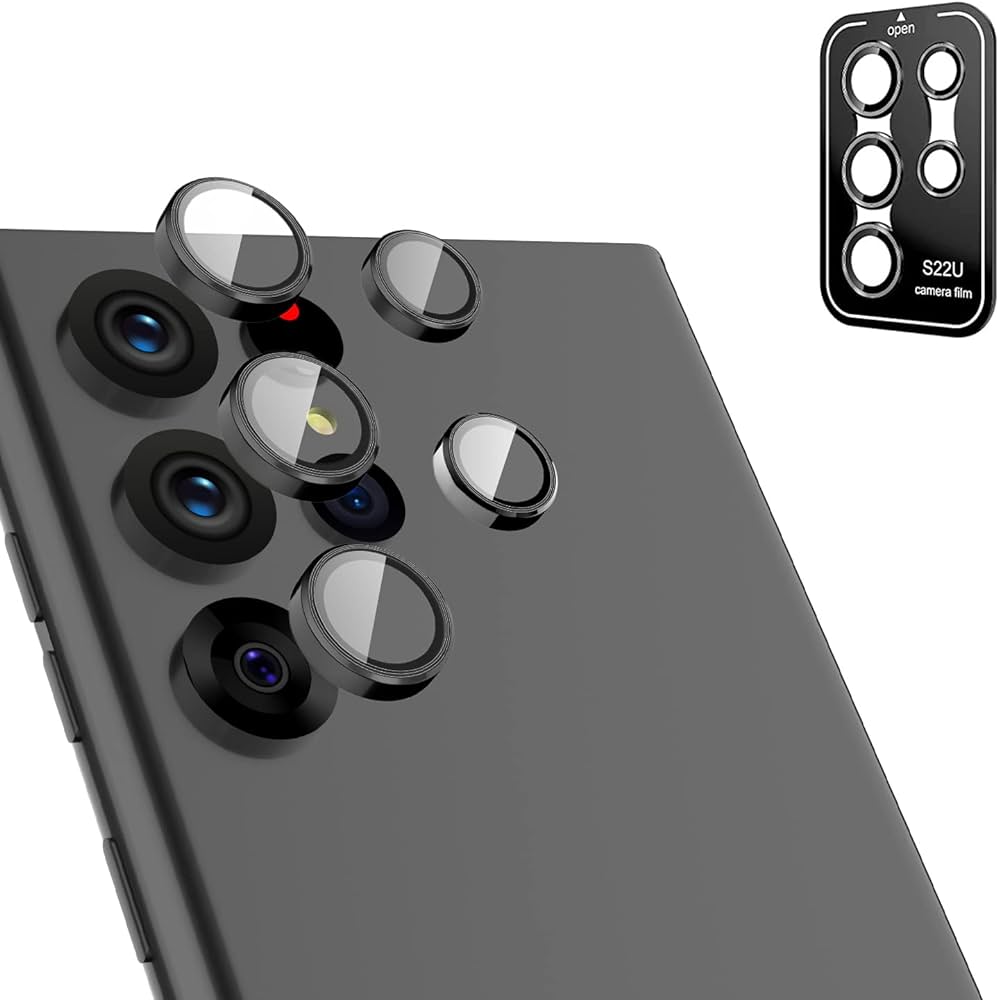 Blueo iPhone Camera Lens Protector-5 pcs/package Samsung S22 Ultra Black