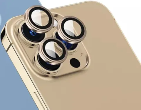Blueo Original Metal Frame Lens Protector Glass 14 Pro/ 14 Pro Max Golden