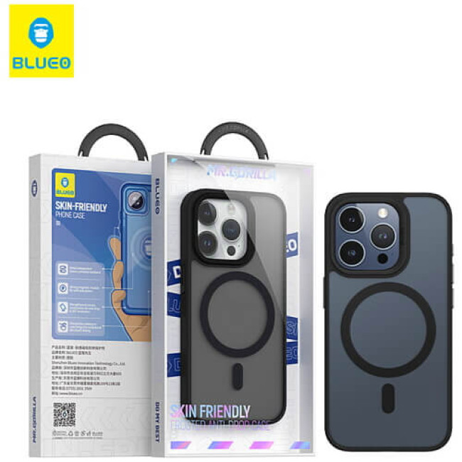 Blueo Frosted with magnetic iPhone 15 Plus Black