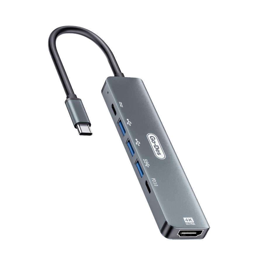 Adaptador 6 en 1 Go-Des (GD-6830)