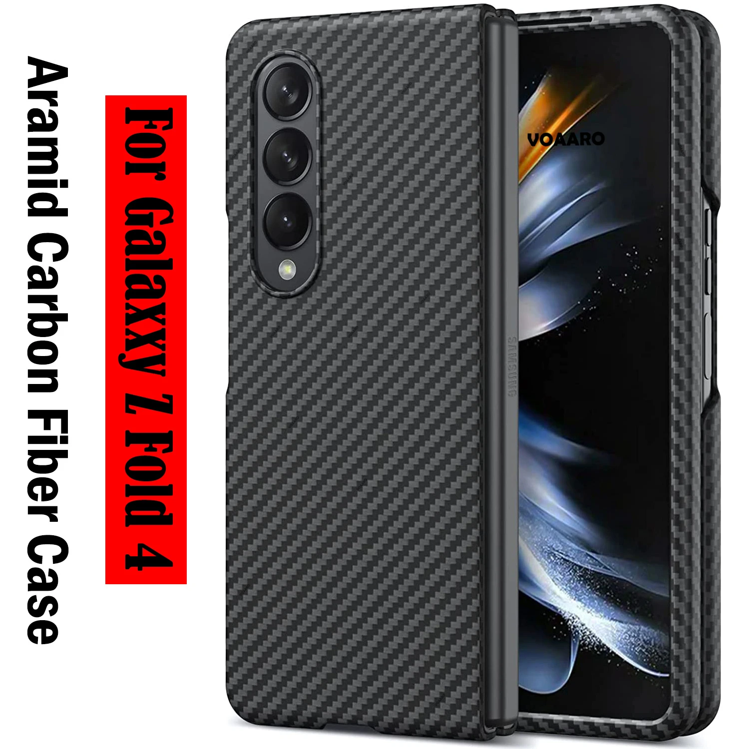Blueo Armor Aramid Fiber No Magnetic Galazy Z Fold4/Samsung W23 Black