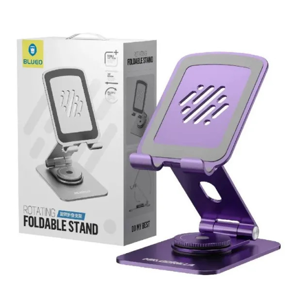Blueo Rotating Portable Folding Phone Stand Purple