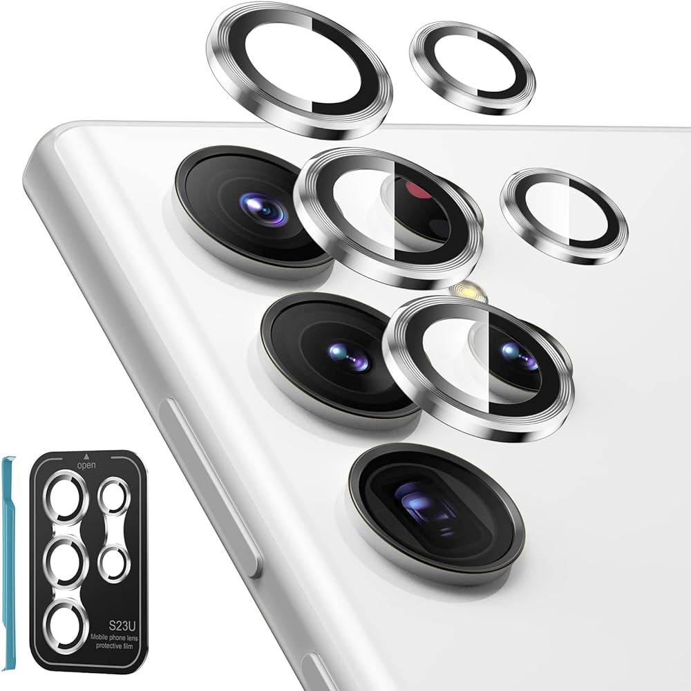 Blueo iPhone Camera Lens Protector-5 pcs/package Samsung S23 Ultra Silver