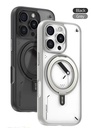 Blueo Skin Friendly Magnetic Case with 360 Rotable Stand  Punk Style iPhone 16 Black