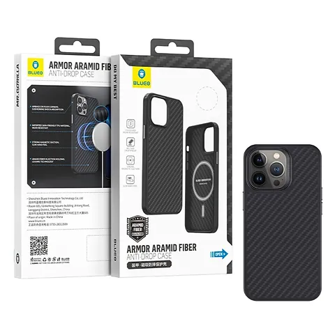 Blueo Armor Aramid Fiber with magnetic iPhone 14Pro Max Black